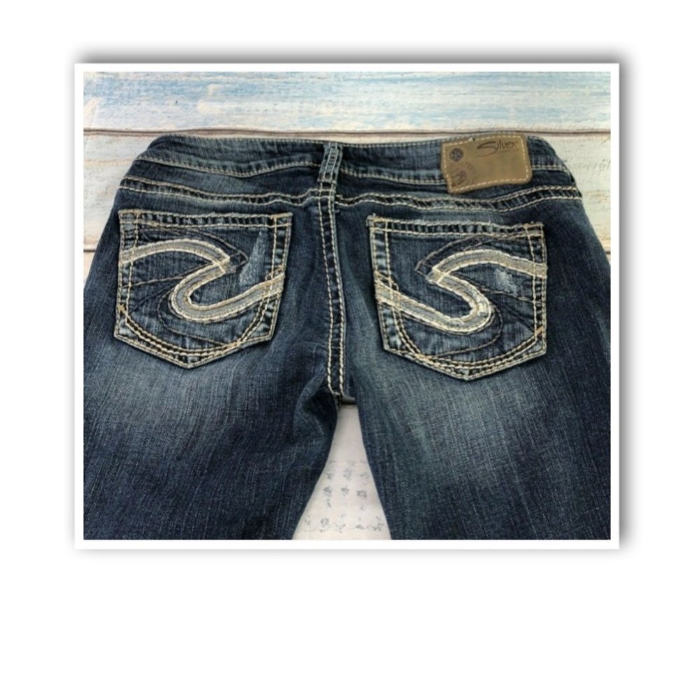 Silver Tuesday Jeans 28 Dark Distressed Boot Cut